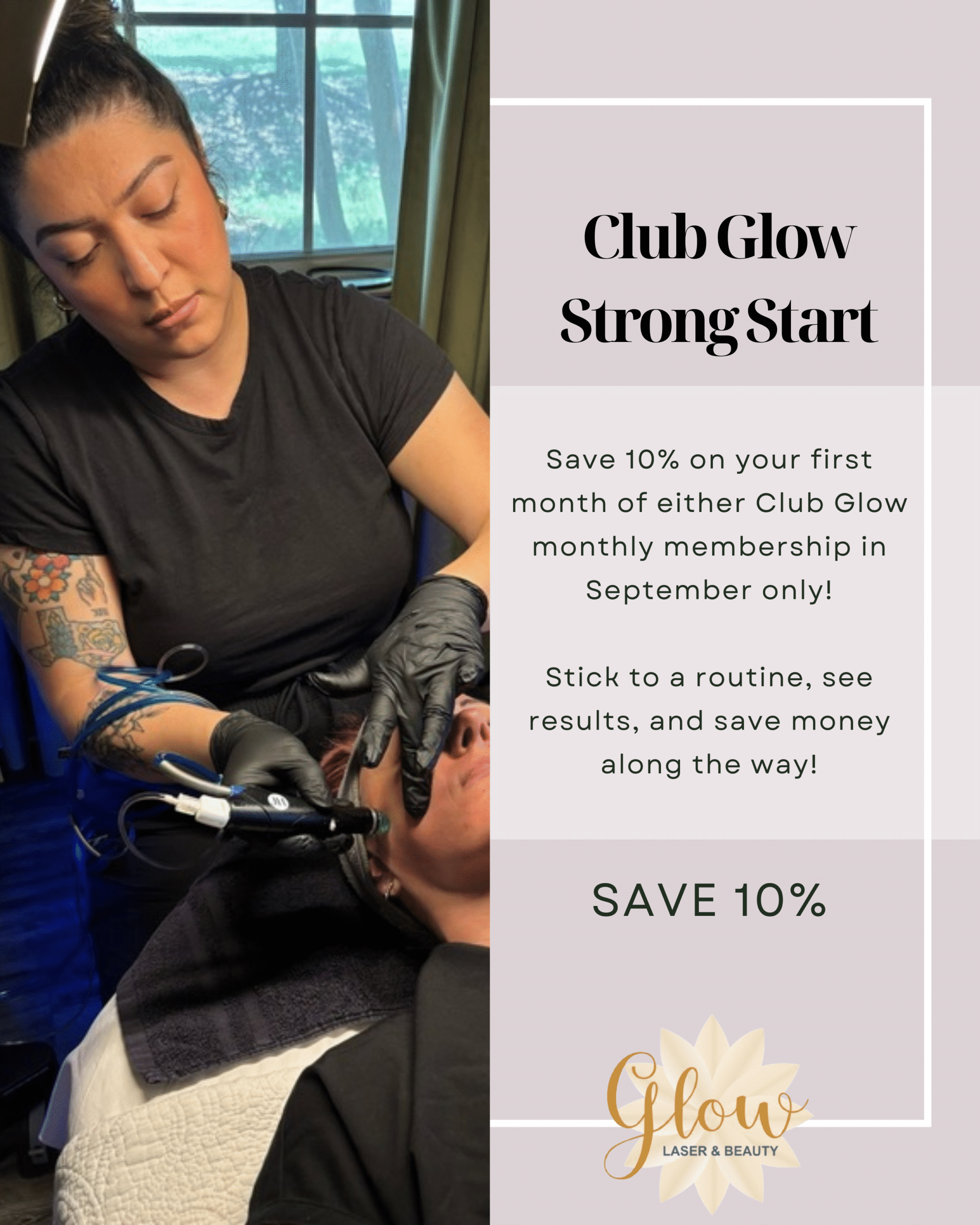Glow monthly specials! Save $
